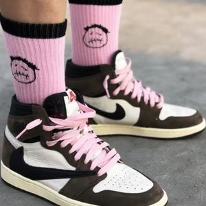 cactus jack socks pink